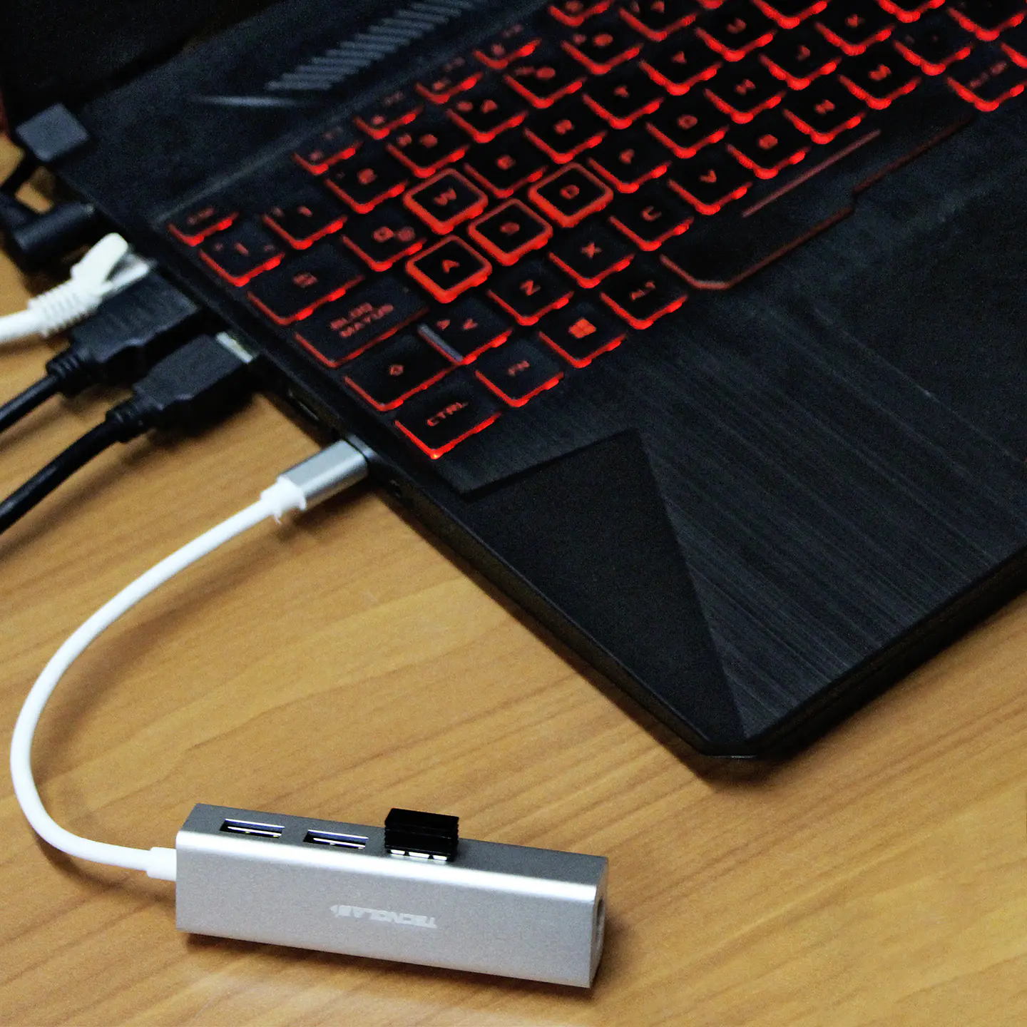 Hub Tipo C Tecnolab USB 3.0 - RJ45 - ElectroMundo.  3