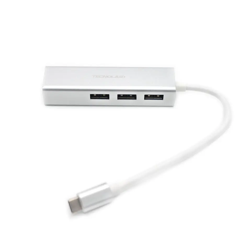 Hub Tipo C Tecnolab USB 3.0 - RJ45 - ElectroMundo.  1