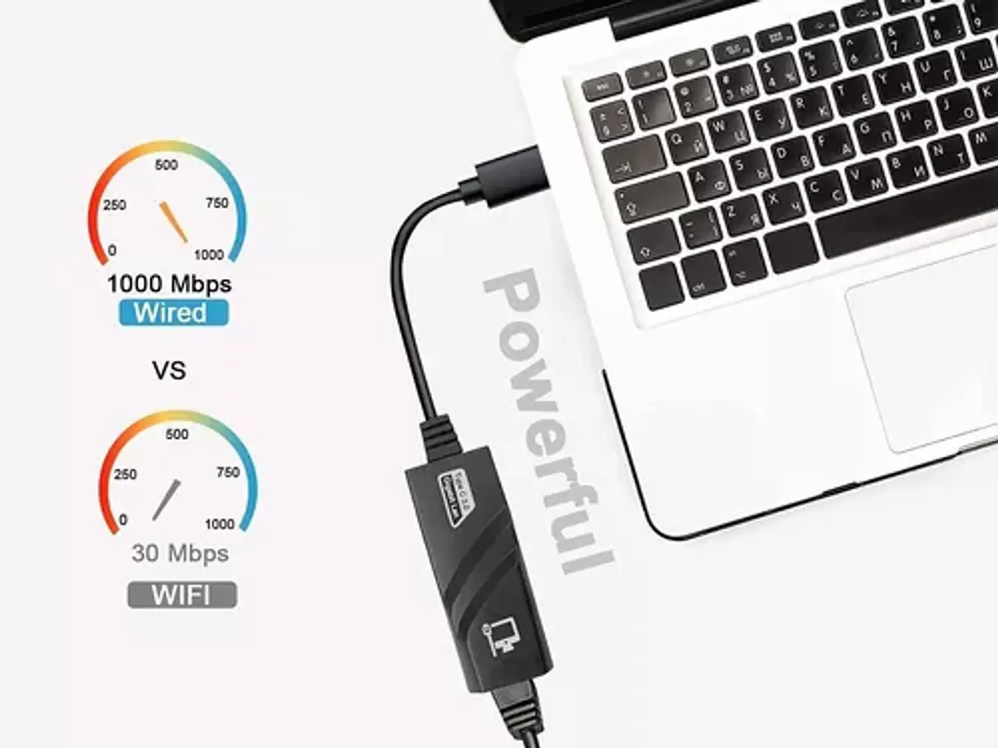 Adaptador Usb C 3.0 Rj45 Gigabit Ethernet 10/100/1000 Mbps - ElectroMundo  3