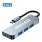 Adaptador 4 en 1 PHILCO USB-C a puerto USB HUB - ElectroMundo. - Miniatura 2