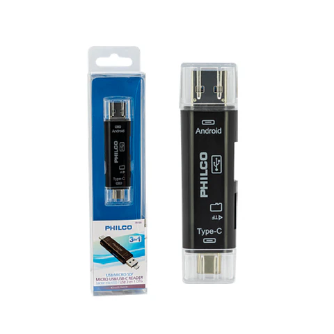Lector Micro SD USB 3 en 1 Philco - ElectroMundo. 