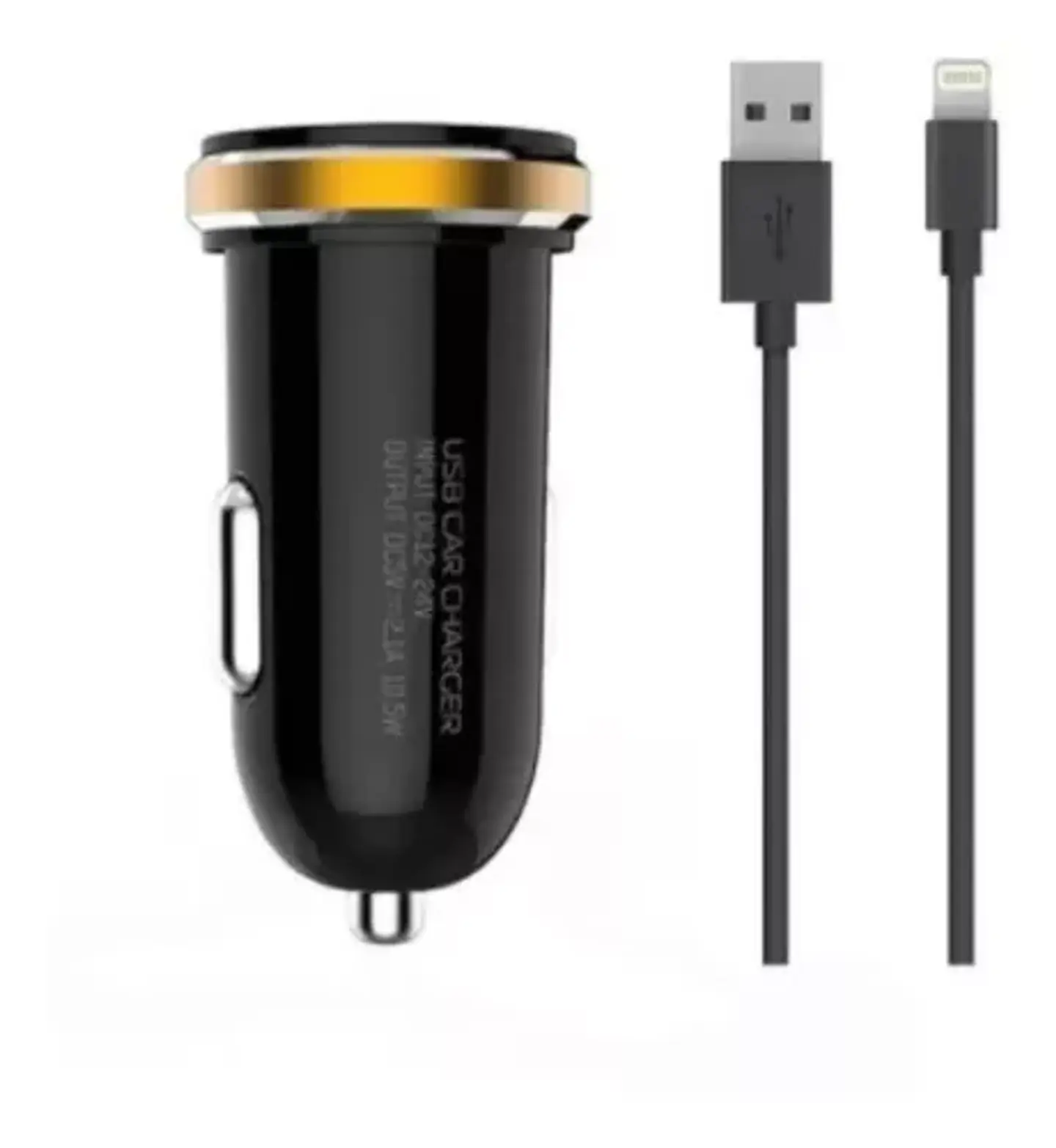 Cargador Auto 2 Usb 2.1amp + Cable Para iPhone - ElectroMundo. 1