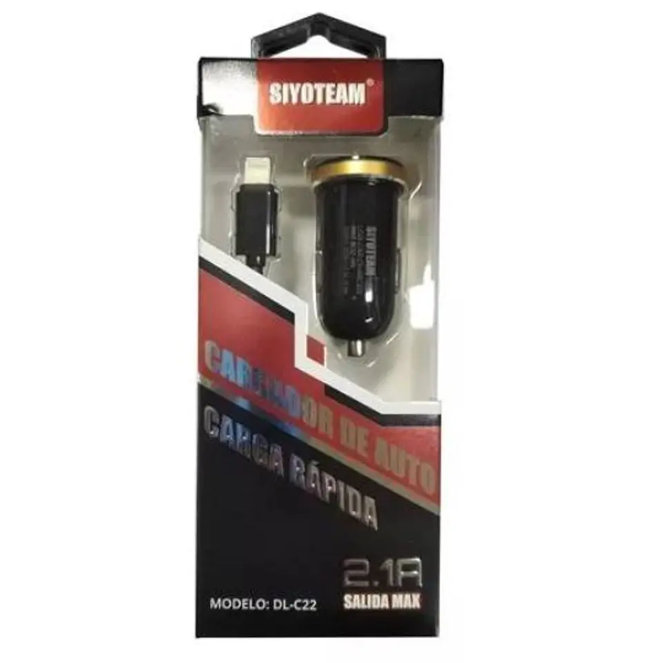 Cargador Auto 2 Usb 2.1amp + Cable Para iPhone - ElectroMundo. 3