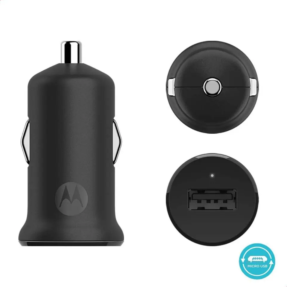 Cargador Motorola para Automóvil 15W + Cable Micro sd - ElectroMundo. 2