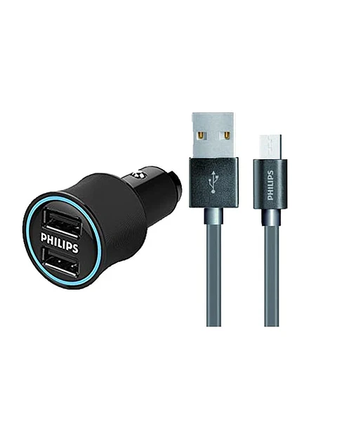 Cargador de Auto Doble3.1A Philips - ElectroMundo.