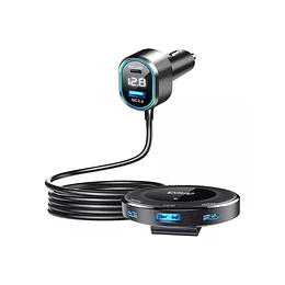 Cargador Aiwa Usb Rápido Auto Extensión Pasajeros Traseros - ElectroMundo.