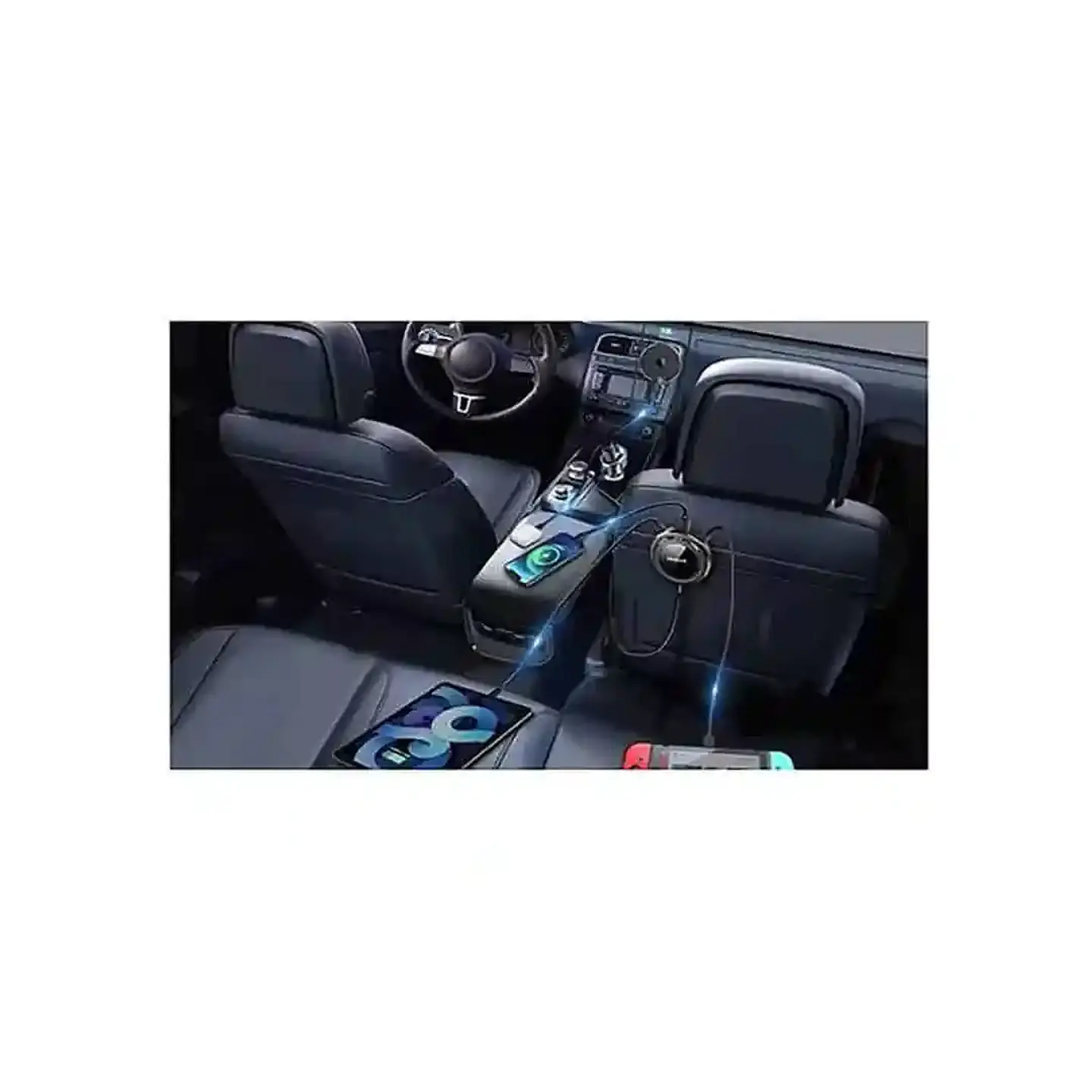 Cargador Aiwa Usb Rápido Auto Extensión Pasajeros Traseros - ElectroMundo. 2