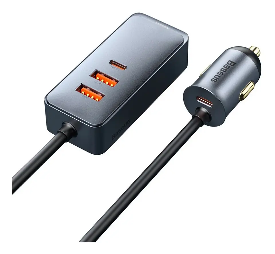 Cargador De Auto Multi Puerto Pps Usb Tipo C 120 W Baseus - ElectroMundo. 2