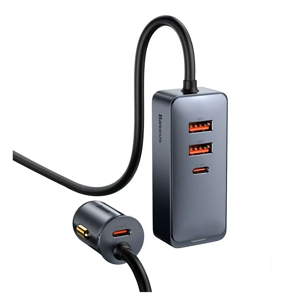 Cargador De Auto Multi Puerto Pps Usb Tipo C 120 W Baseus - ElectroMundo. 1