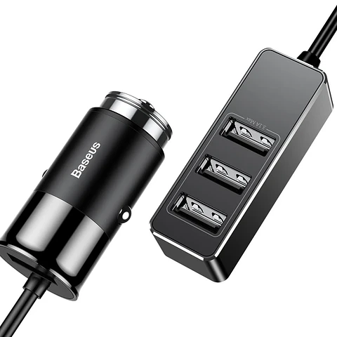 Cargador de Auto 4 USB 5.5 Amp Baseus - ElectroMundo.