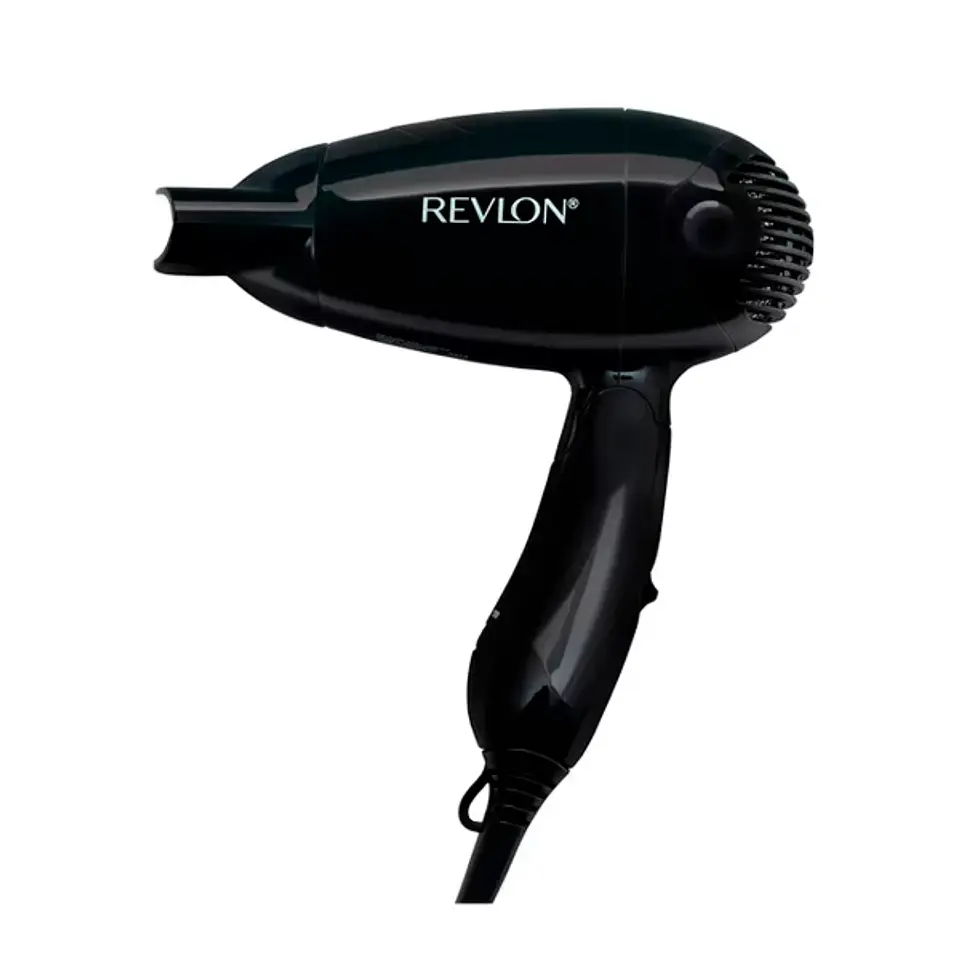 Kit Secador De Viaje Revlon + Difusor + Cepillo Y Estuche Negro - ElectroMundo 1