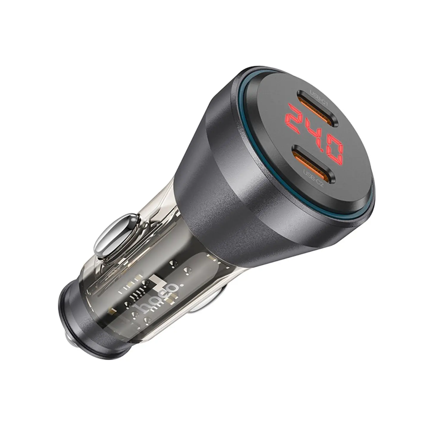 Cargador Dual Auto Hoco PD60W - ElectroMundo. 1