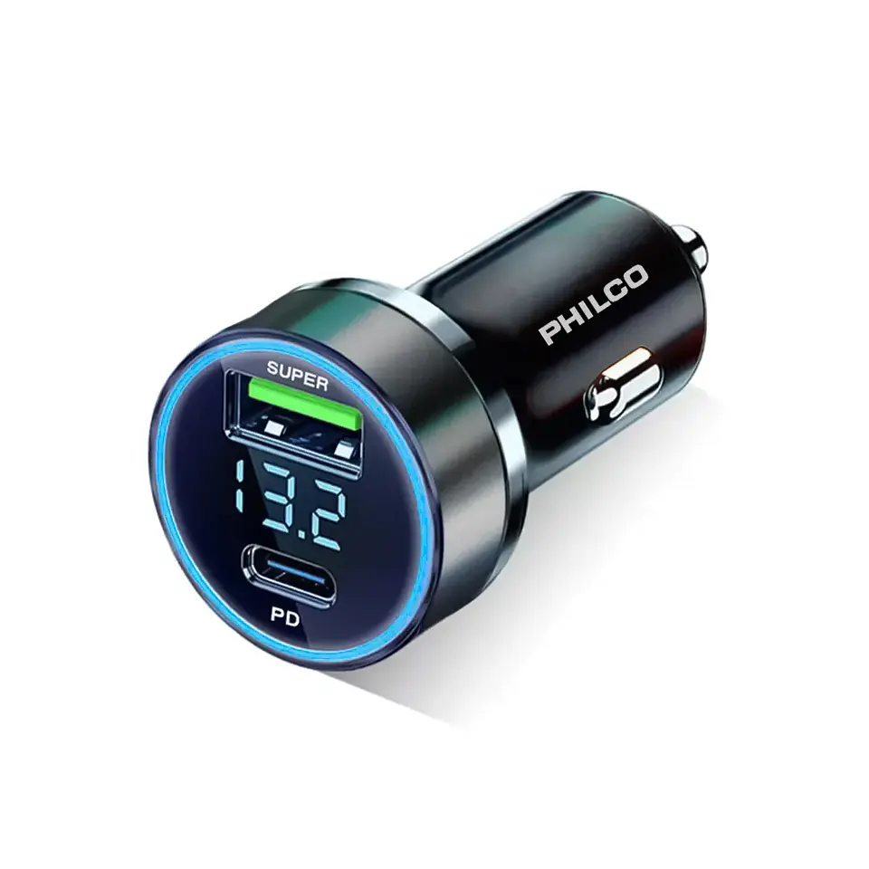 Cargador de Auto Philco USB-C - ElectroMundo. 2