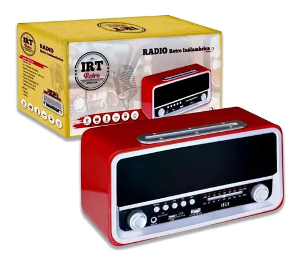 Radio Retro Vintage IRT Bluetooth /AM /FM Recargable - ElectroMundo 2