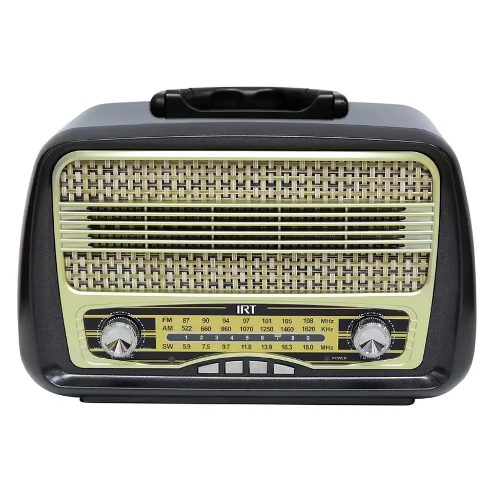 Parlante IRT Retro con Bluetooth y Sintonizador de Radio FM/AM/SW - ElectroMundo 1