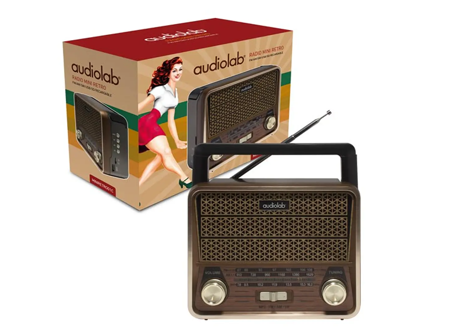 Radio Parlante MiniRetroI104BT - ElectroMundo 2