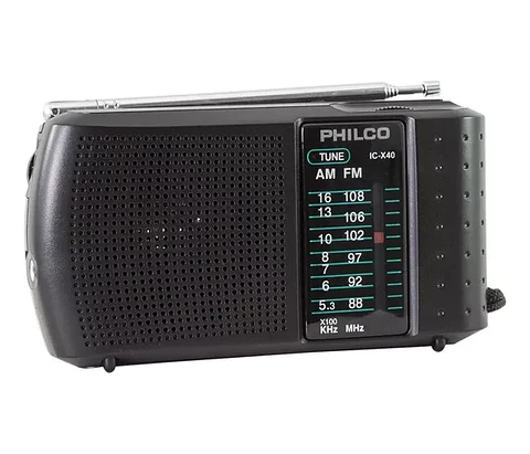 Radio a Pilas Philco ICX-40 Fm/Am Portable de Bolsillo - ElectroMundo