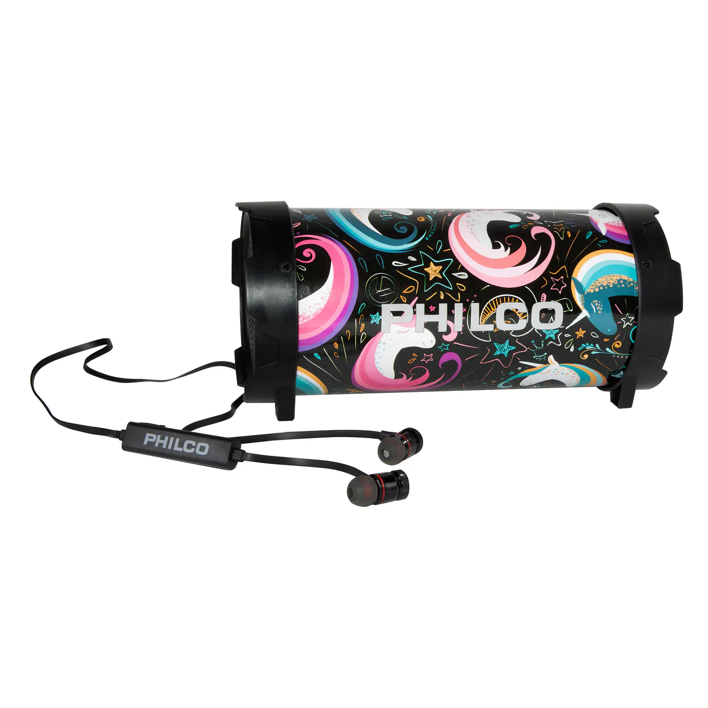 Kit Parlante Bazooka + Audífono Philco Unicornio Bluetooth   1