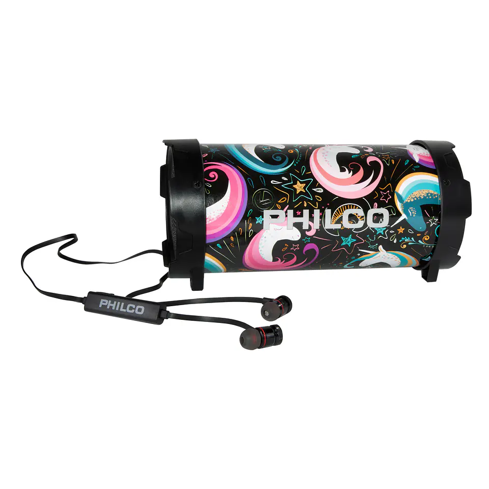 Kit Parlante Bazooka + Audífono Philco Unicornio Bluetooth   1