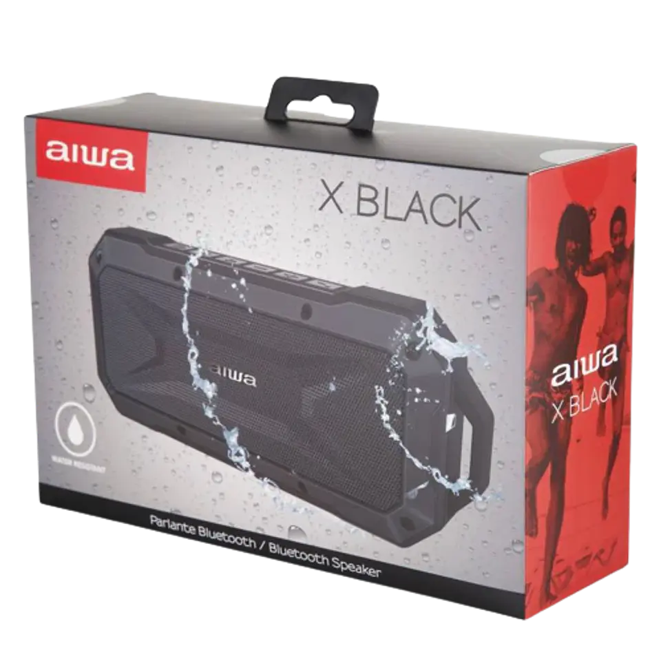 Parlante Bluetooth Aiwa X Black Resistente al Agua - ElectroMundo  2