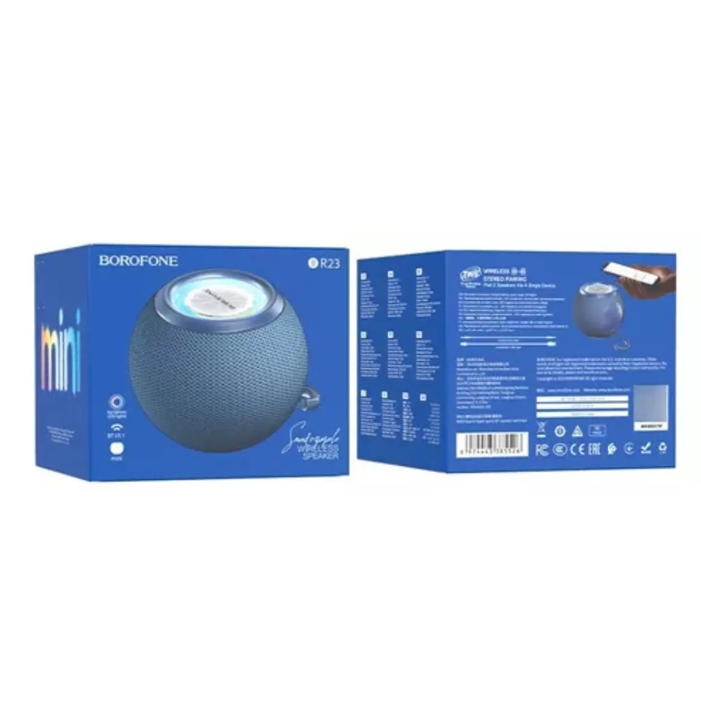Parlante Borofone BR23 Rosado/ Azul - ElectroMundo 4
