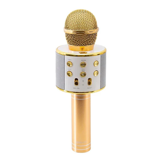 Micrófono Karaoke Con Bluetooth Y Parlante Incorporado - ElectroMundo 