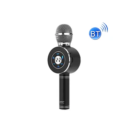 Micrófono Karaoke Parlante Bluetooth Luces Color Negro - ElectroMundo
