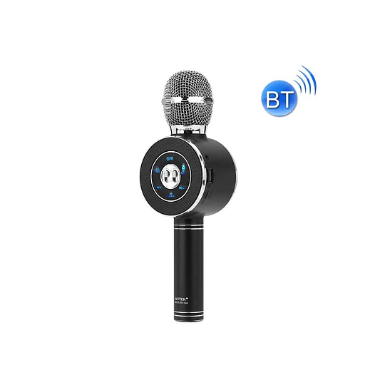 Micrófono Karaoke Parlante Bluetooth Luces Color Negro - ElectroMundo