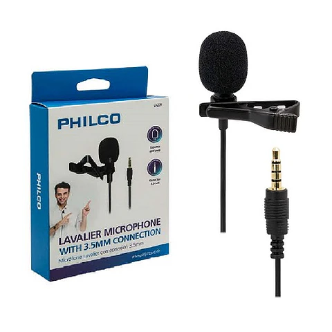Micrófono Philco de Solapa lavalier 3.5 1.4MTS - ElectroMundo 