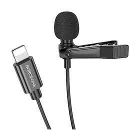 Micrófono Lavalier Borofone BFK11 Lightning 2M - ElectroMundo 