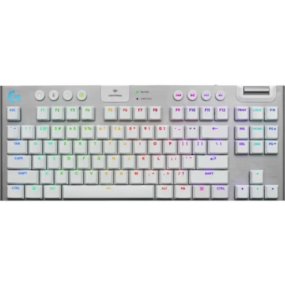 Teclado Inalámbrico Logitech G915 X Lightspeed Tkl Blanco - ElectroMundo  1