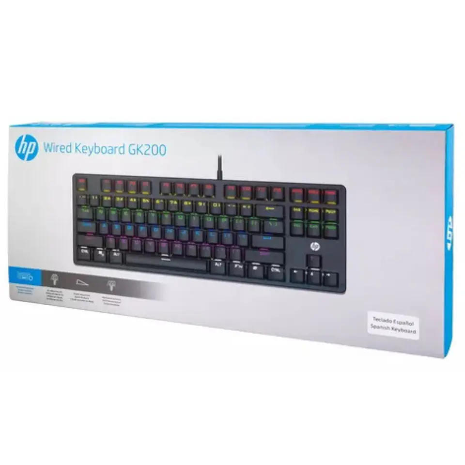 GK200 Teclado Mecánico Reducido RGB HP - ElectroMundo 1