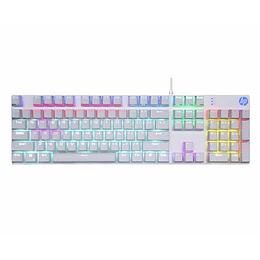 Teclado Mecanico Gamer HP Silver RGB GK400F USB - ElectroMundo