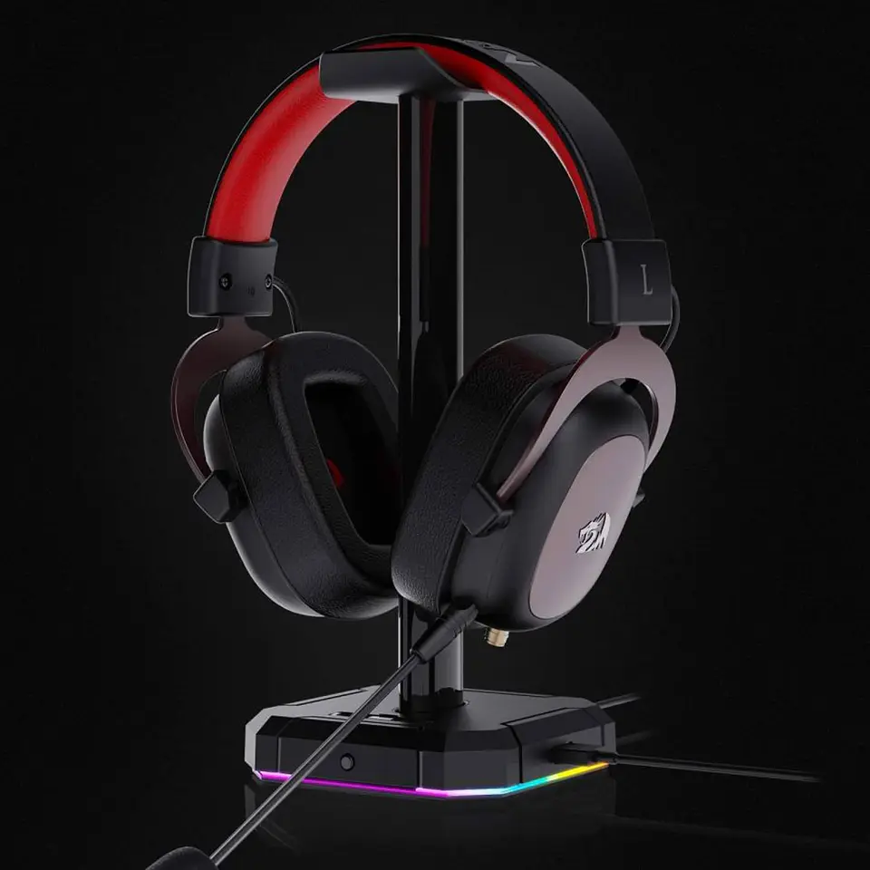 Soporte Para Audifonos Redragon Scepter Pro Ha300 Rgb Color Negro - ElectroMundo 4