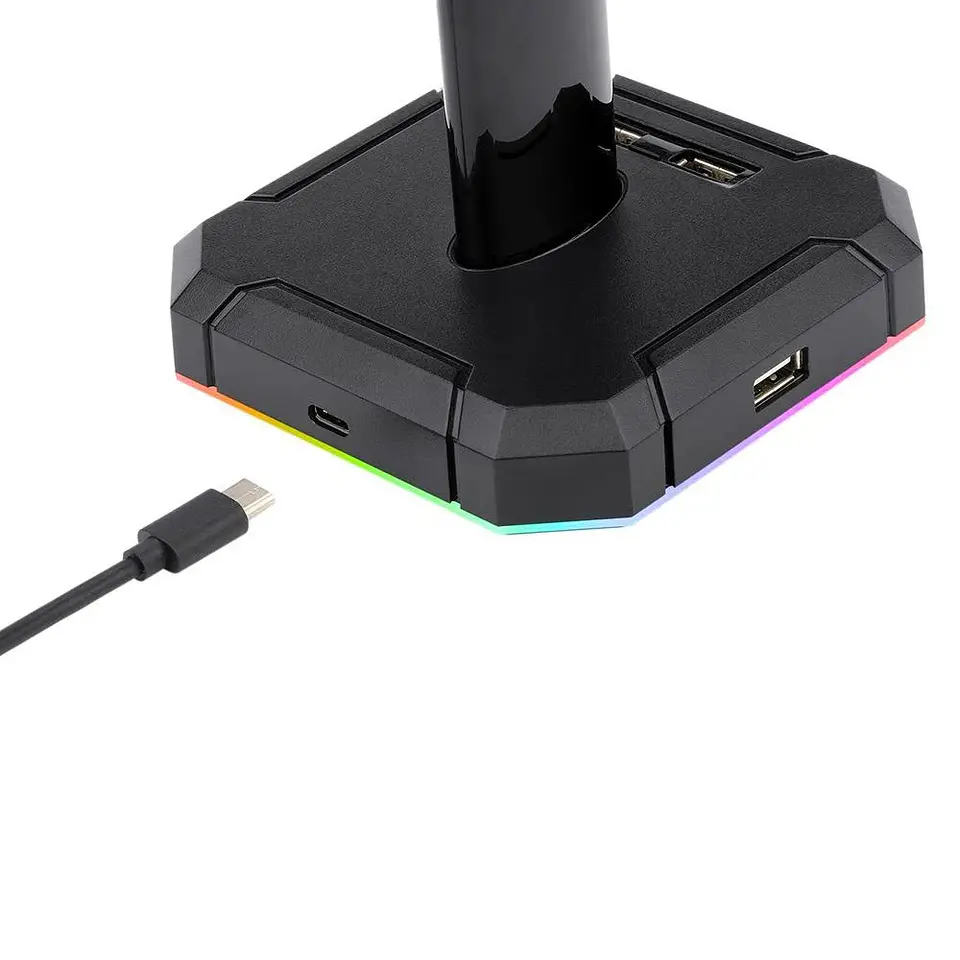 Soporte Para Audifonos Redragon Scepter Pro Ha300 Rgb Color Negro - ElectroMundo 2