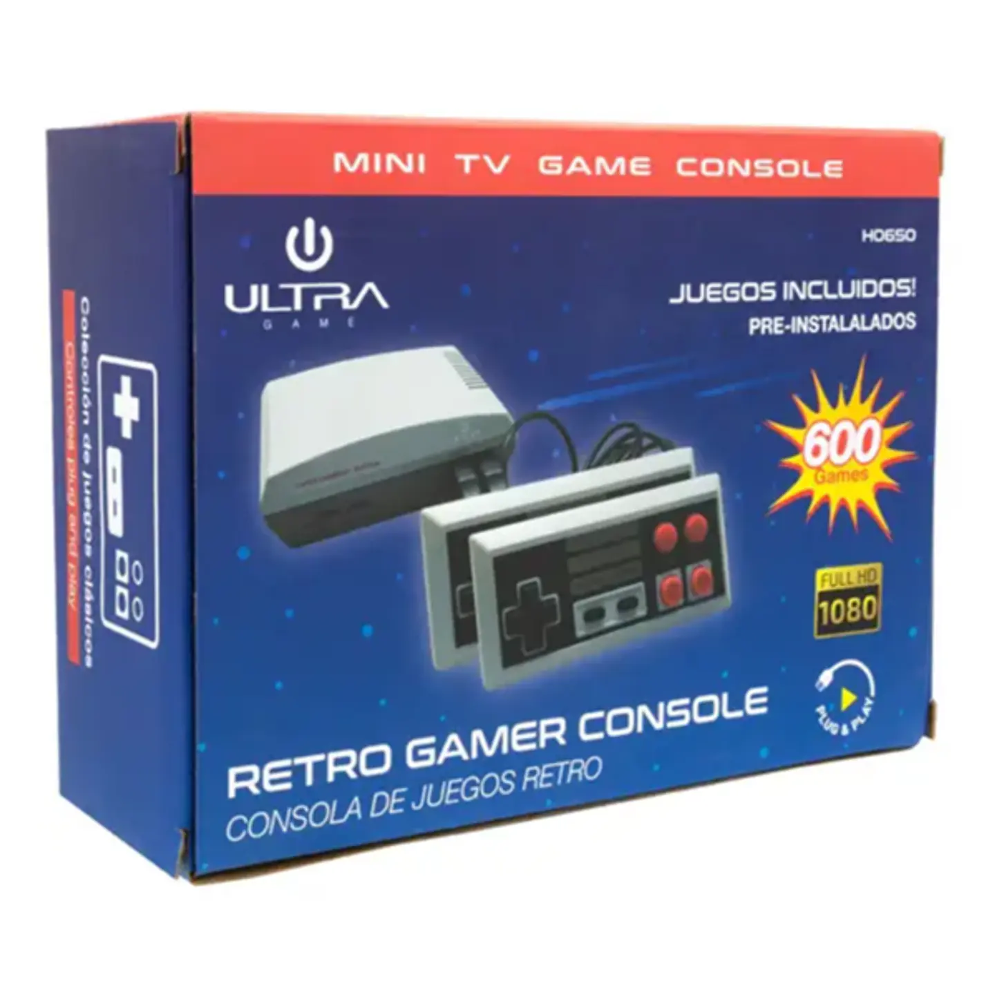 Consola ULTRA H0650 Retro 600 Juegos - ElectroMundo  1