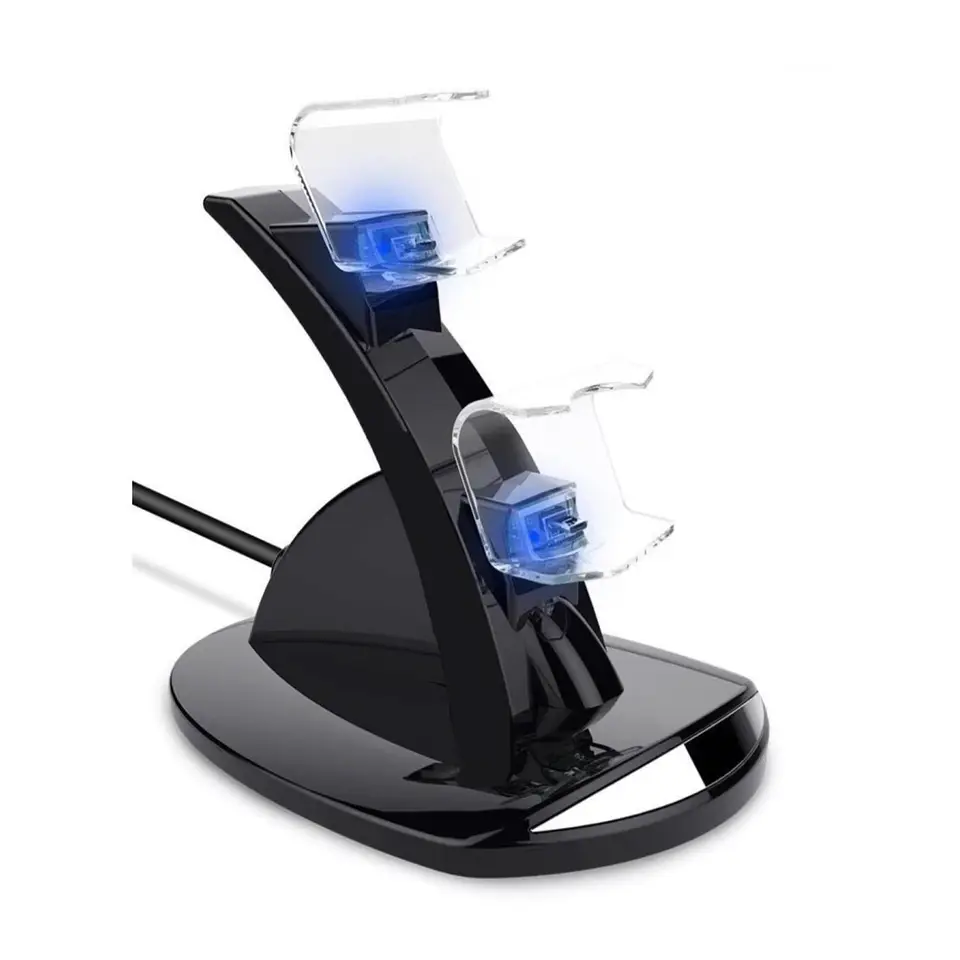 Soporte Cargador Joystick PS4 2 Puertos Carga USB - ElectroMundo  2