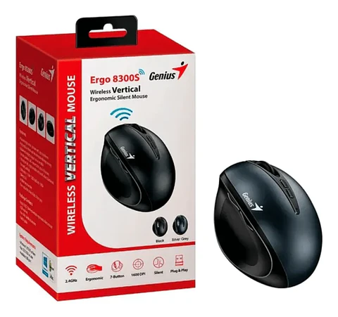 MOUSE GENIUS ERGO-8300S-BK INALAMBRICO 2,4GHZ