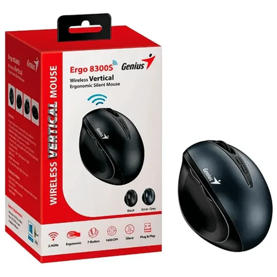 MOUSE GENIUS ERGO-8300S-BK INALAMBRICO 2,4GHZ