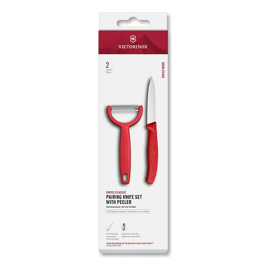 Cuchillo y pelador Victorinox Rojo