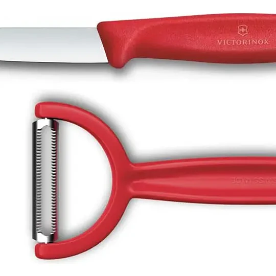 Cuchillo y pelador Victorinox Rojo