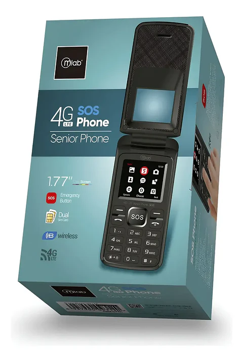 TELEFONO SENIOR SHELL MLAB 4G SOS 1,8" BLACK