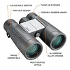 Binocular Bushnell Powerview-2 Pwv1042 Chasis Metalico Color Negro 10x42mm