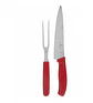 Set Cuchillo Chef Y Tenedor VictorinoxSwiss Classic, 19cm Color Rojo - Miniatura 3