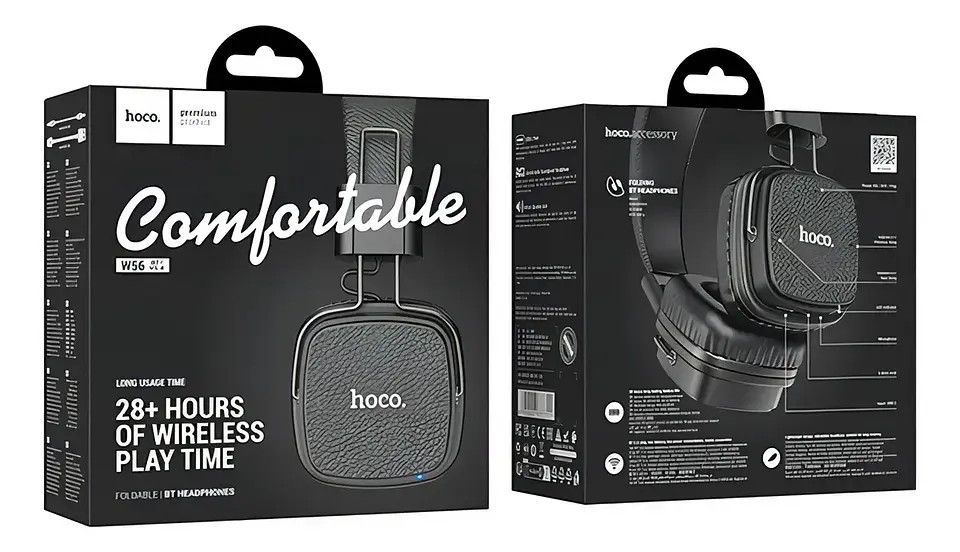 Audífonos Bluetooth Hoco W56 Over-ear Plegables 28h Negro 5