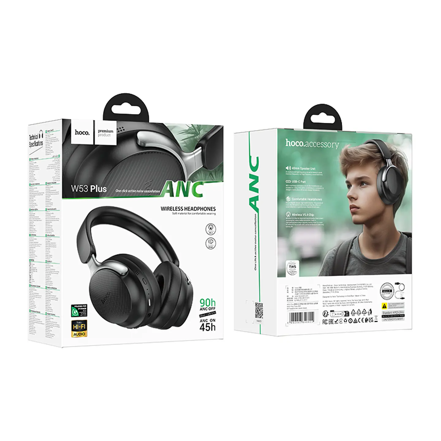 Audifono Bluetooth 5.4 Hoco W53 Plus  2