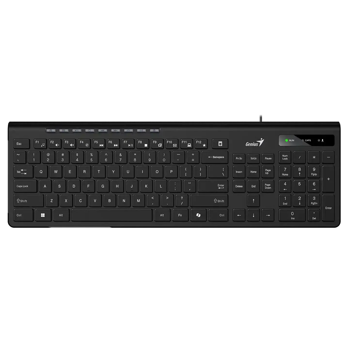 Teclado Genius Slim Copilot Multimedia USB BLACK-SLIMSTAR 230II 2