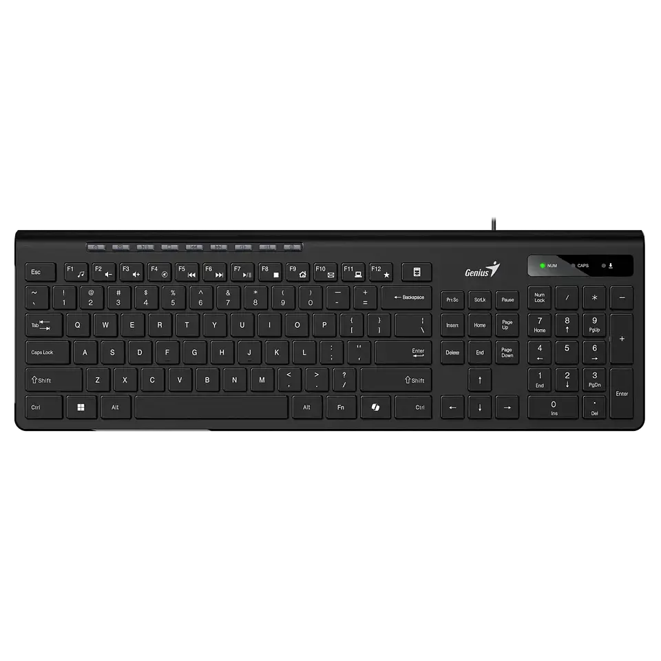 Teclado Genius Slim Copilot Multimedia USB BLACK-SLIMSTAR 230II 2