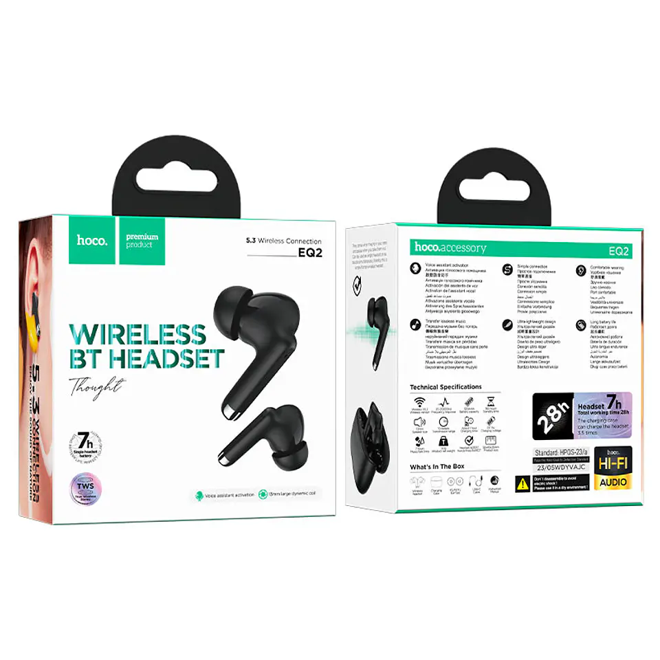 Auriculares inalámbricos EQ2 Thought, Bluetooth v5.3 2