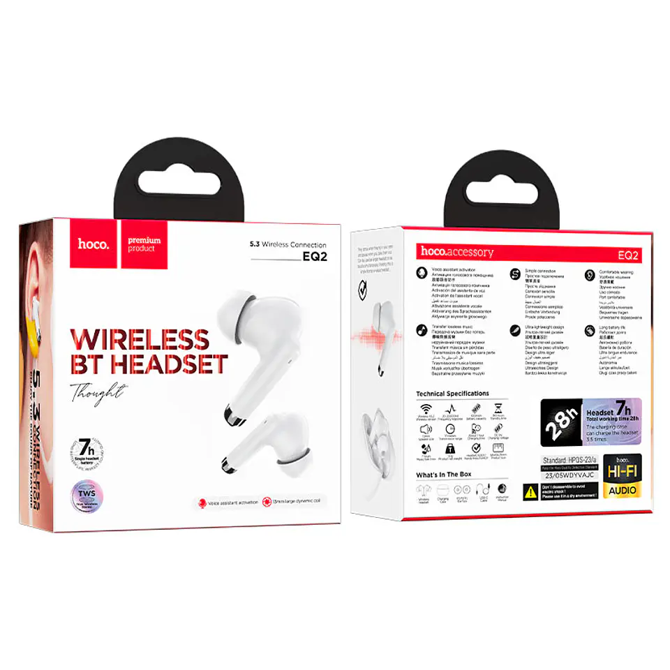Auriculares inalámbricos EQ2 Thought, Bluetooth v5.3 3